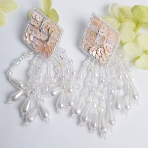 Vintage Chandelier pearl Earrings